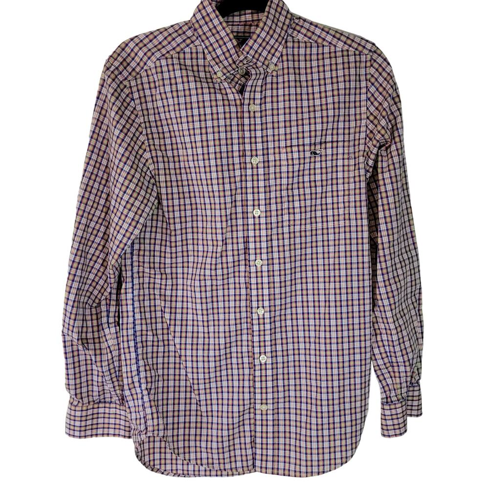 Vineyard Vines Size XS Tucker Shirt Men's Slim Fit Multi Plaid Button‎ Front